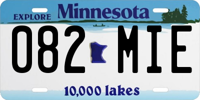 MN license plate 082MIE