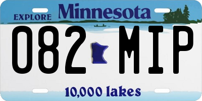 MN license plate 082MIP