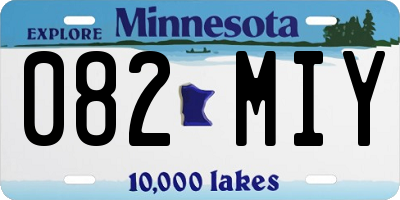 MN license plate 082MIY