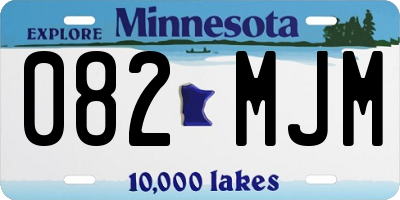 MN license plate 082MJM