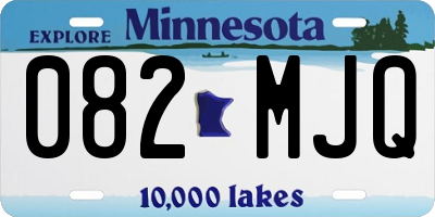 MN license plate 082MJQ