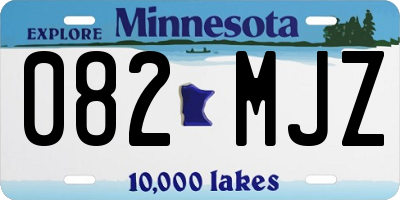 MN license plate 082MJZ