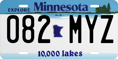 MN license plate 082MYZ