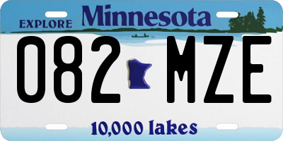 MN license plate 082MZE