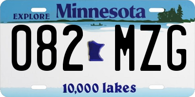 MN license plate 082MZG