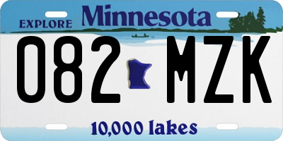 MN license plate 082MZK