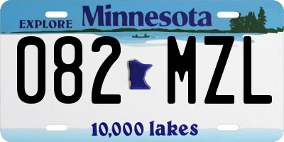 MN license plate 082MZL