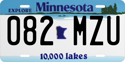 MN license plate 082MZU