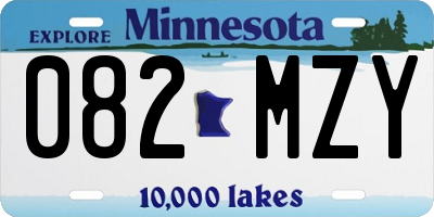 MN license plate 082MZY