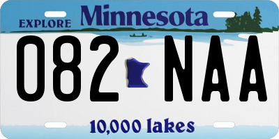 MN license plate 082NAA