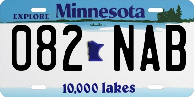 MN license plate 082NAB