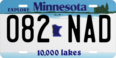MN license plate 082NAD