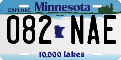 MN license plate 082NAE