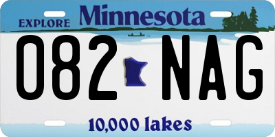 MN license plate 082NAG