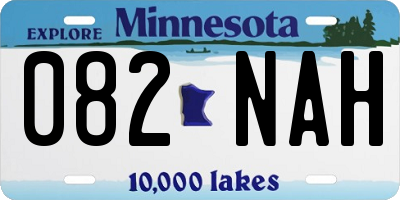MN license plate 082NAH
