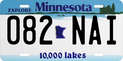 MN license plate 082NAI