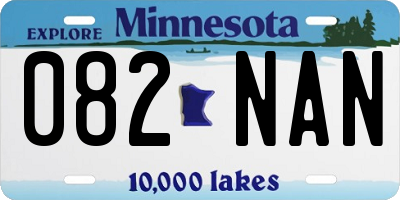 MN license plate 082NAN