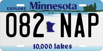 MN license plate 082NAP