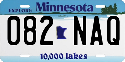 MN license plate 082NAQ