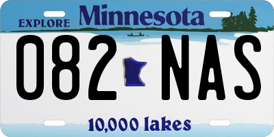 MN license plate 082NAS