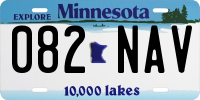 MN license plate 082NAV