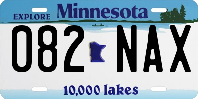 MN license plate 082NAX