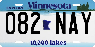 MN license plate 082NAY