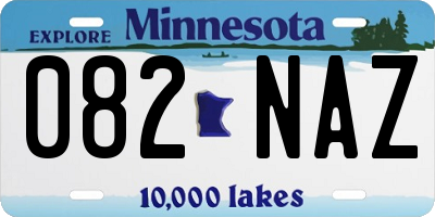 MN license plate 082NAZ