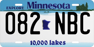 MN license plate 082NBC