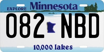 MN license plate 082NBD