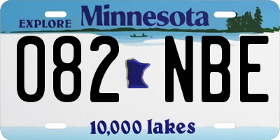 MN license plate 082NBE