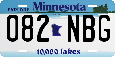 MN license plate 082NBG