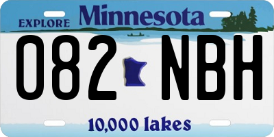 MN license plate 082NBH