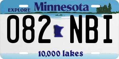 MN license plate 082NBI