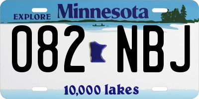 MN license plate 082NBJ
