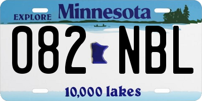 MN license plate 082NBL