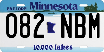 MN license plate 082NBM