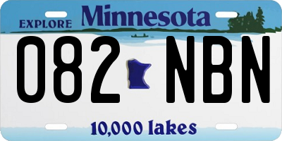 MN license plate 082NBN