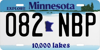 MN license plate 082NBP