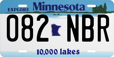 MN license plate 082NBR