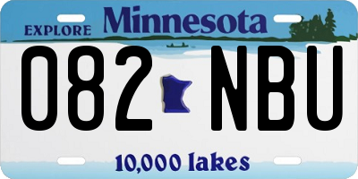 MN license plate 082NBU