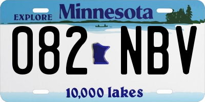 MN license plate 082NBV