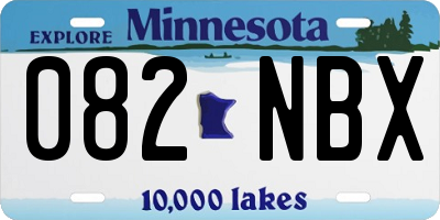 MN license plate 082NBX