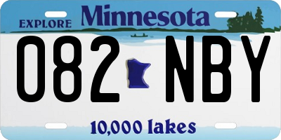 MN license plate 082NBY