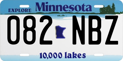 MN license plate 082NBZ
