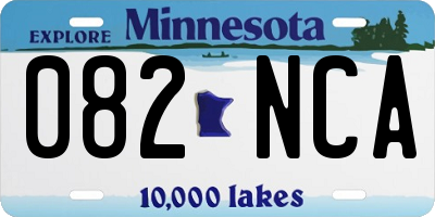 MN license plate 082NCA