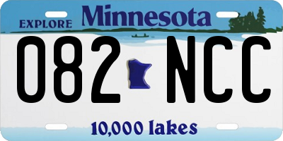 MN license plate 082NCC