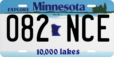 MN license plate 082NCE
