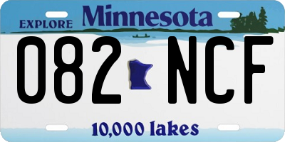 MN license plate 082NCF