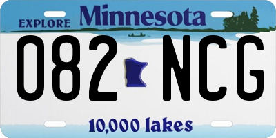 MN license plate 082NCG
